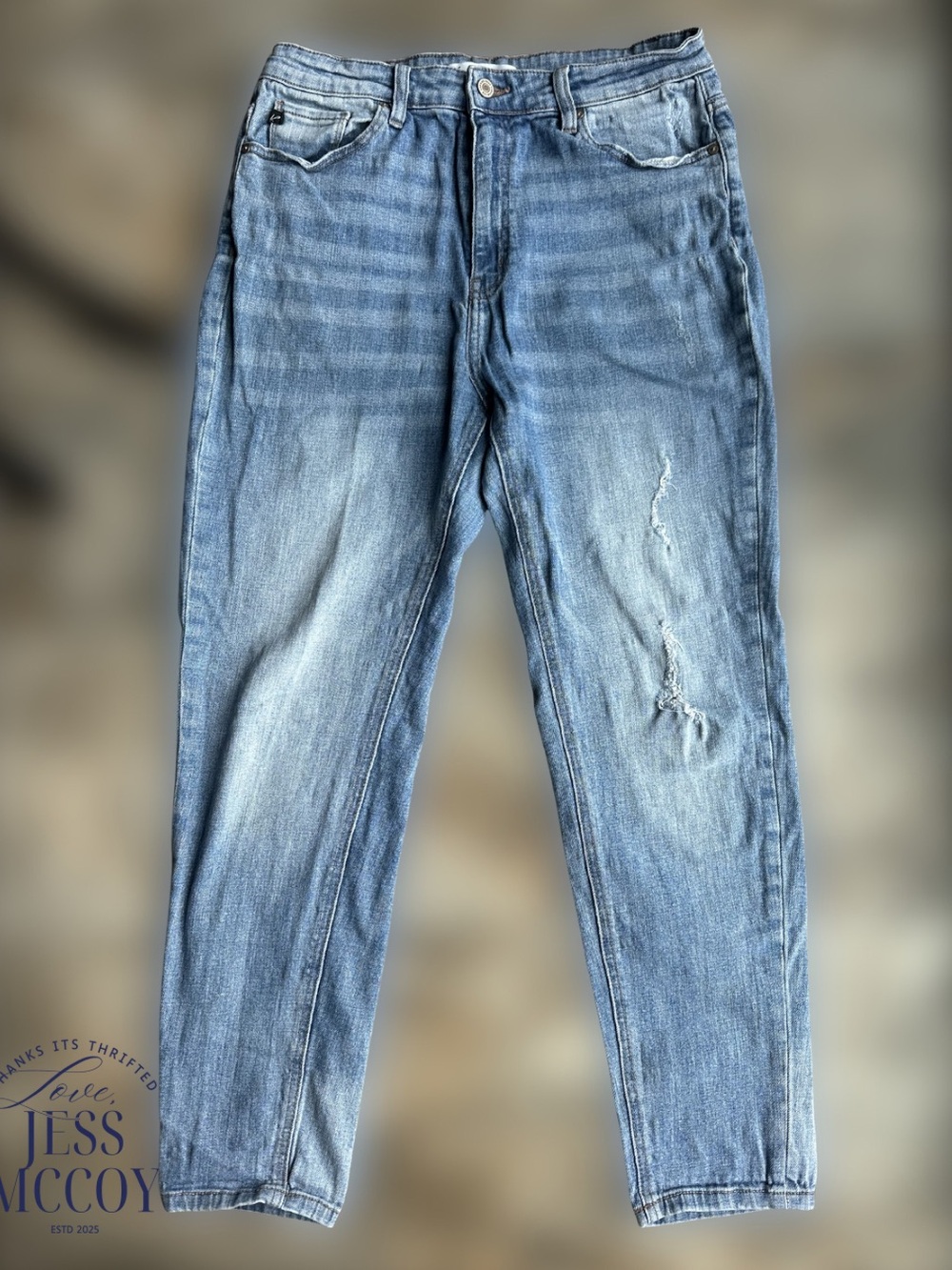 KanCan Classic Light Blue Women's Jeans - Casual Distressed Straight Leg